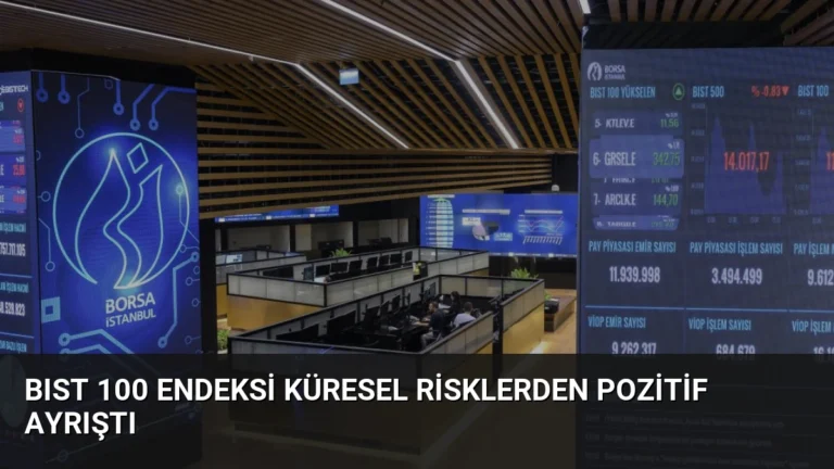 BIST 100 Endeksi Küresel Risklerden Pozitif Ayrıştı