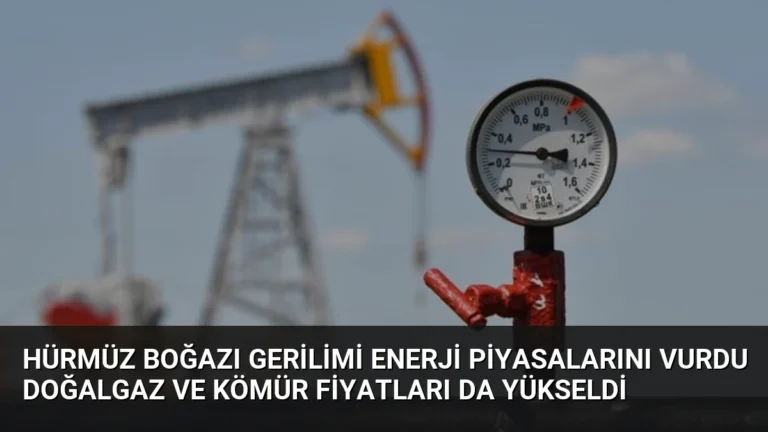 Hürmüz Boğazı Gerilimi Enerji Piyasalarını Vurdu Doğalgaz ve Kömür Fiyatları Da Yükseldi