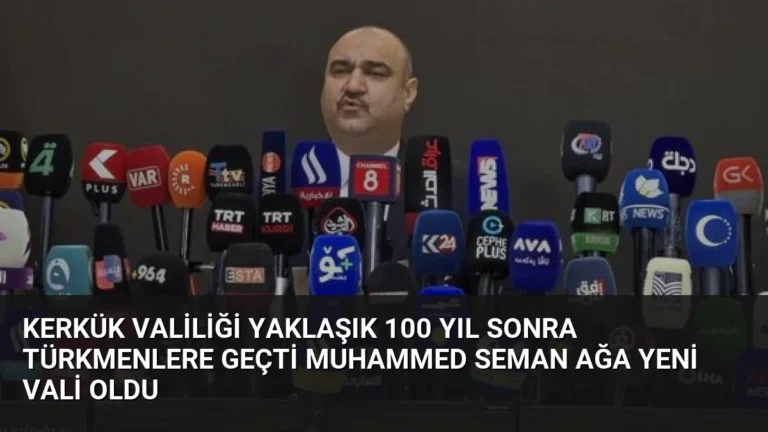 Kerkük Valiliği Yaklaşık 100 Yıl Sonra Türkmenlere Geçti Muhammed Seman Ağa Yeni Vali Oldu