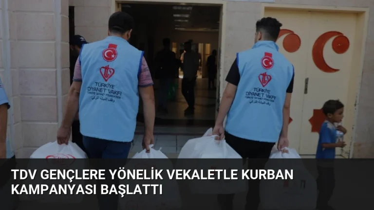 TDV Gençlere Yönelik Vekaletle Kurban Kampanyası Başlattı