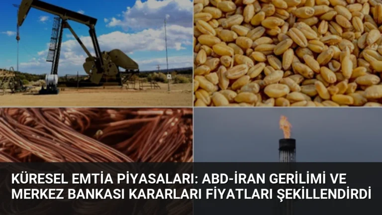 Küresel Emtia Piyasaları: ABD-İran Gerilimi ve Merkez Bankası Kararları Fiyatları Şekillendirdi