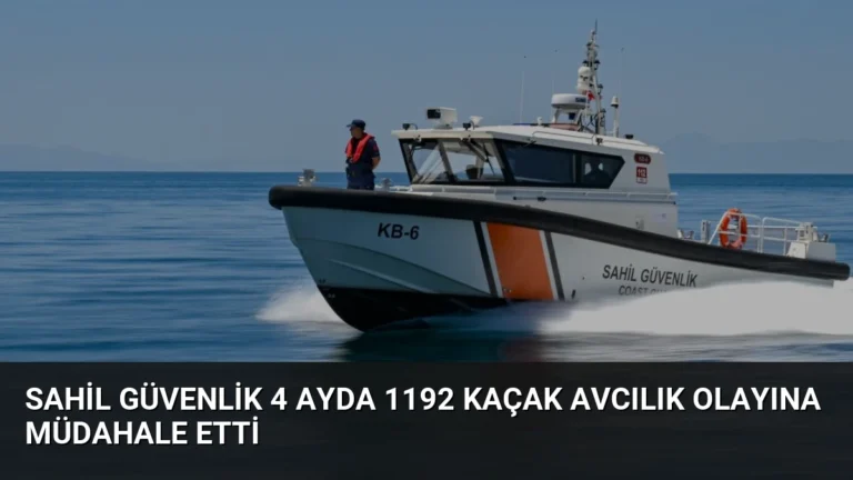 Sahil Güvenlik 4 Ayda 1192 Kaçak Avcılık Olayına Müdahale Etti