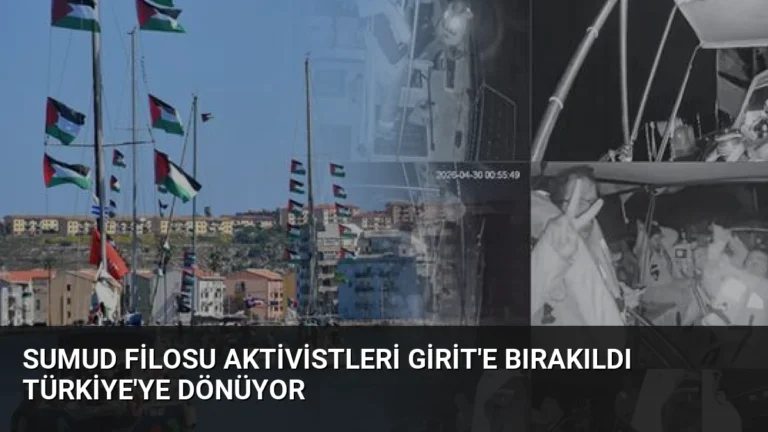 Sumud Filosu Aktivistleri Girit’e Bırakıldı Türkiye’ye Dönüyor