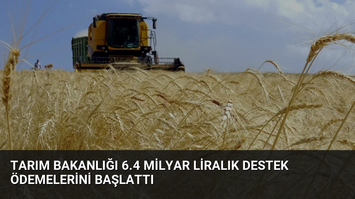 Tarım Bakanlığı 6.4 Milyar Liralık Destek Ödemelerini Başlattı