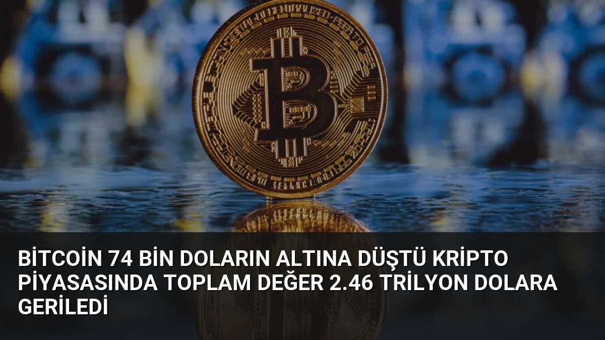 Bitcoin 74 Bin Doların Altına Düştü Kripto Piyasasında Toplam Değer 2.46 Trilyon Dolara Geriledi