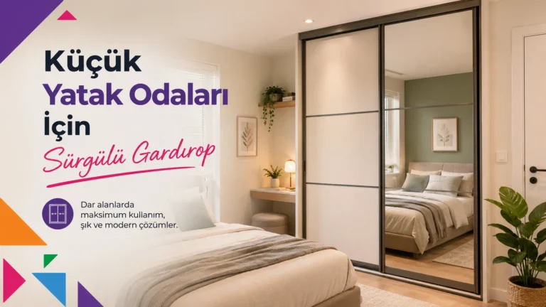 Küçük Yatak Odaları İçin Sürgülü Gardırop