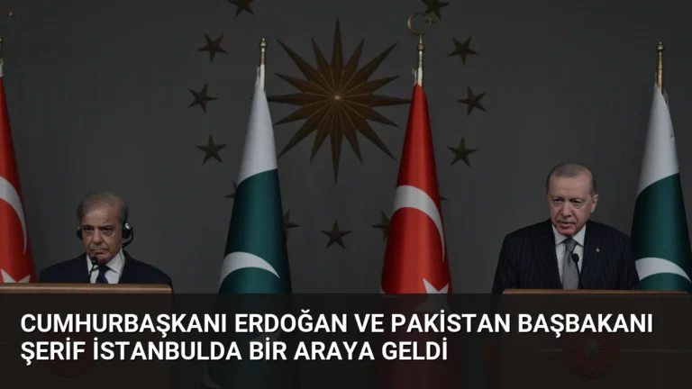 Cumhurbaşkanı Erdoğan ve Pakistan Başbakanı Şerif İstanbulda Bir Araya Geldi