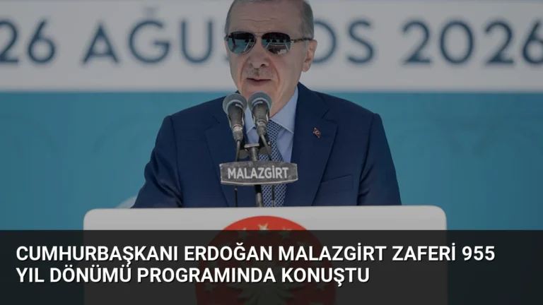 Cumhurbaşkanı Erdoğan Malazgirt Zaferi 955 yıl dönümü programında konuştu