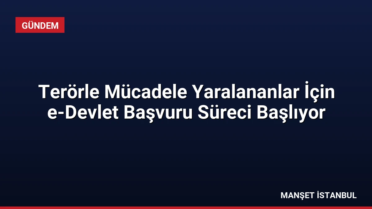 Terörle Mücadele Yaralananlar İçin e-Devlet Başvuru Süreci Başlıyor
