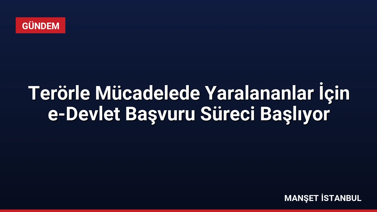 Terörle Mücadelede Yaralananlar İçin e-Devlet Başvuru Süreci Başlıyor