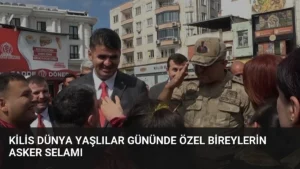 Kilis Dünya Yaşlılar Gününde Özel Bireylerin Asker Selamı