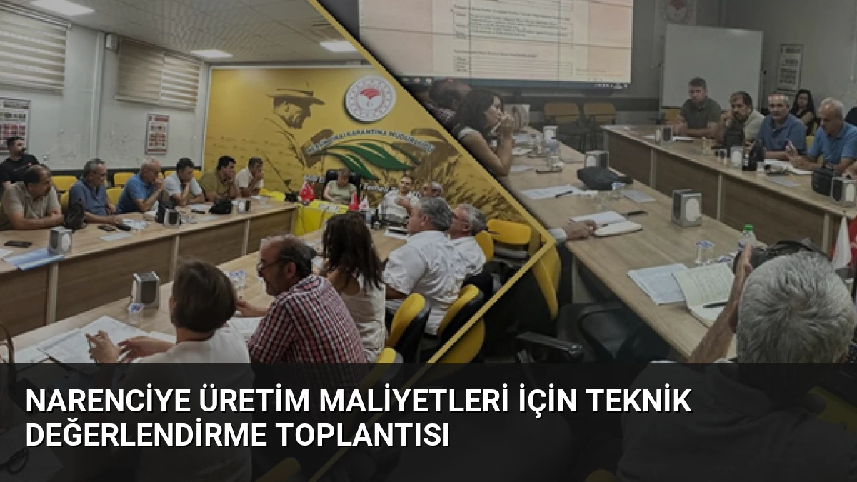 Narenciye Üretim Maliyetleri İçin Teknik Değerlendirme Toplantısı